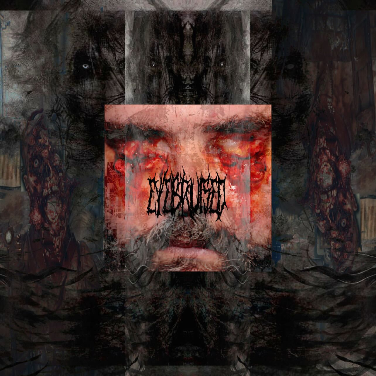 A stylized album cover featuring bold, jagged black lettering that reads "LYKOVSKI" against a fiery red and orange background, surrounded by a dark, textured border with abstract shapes and patterns.